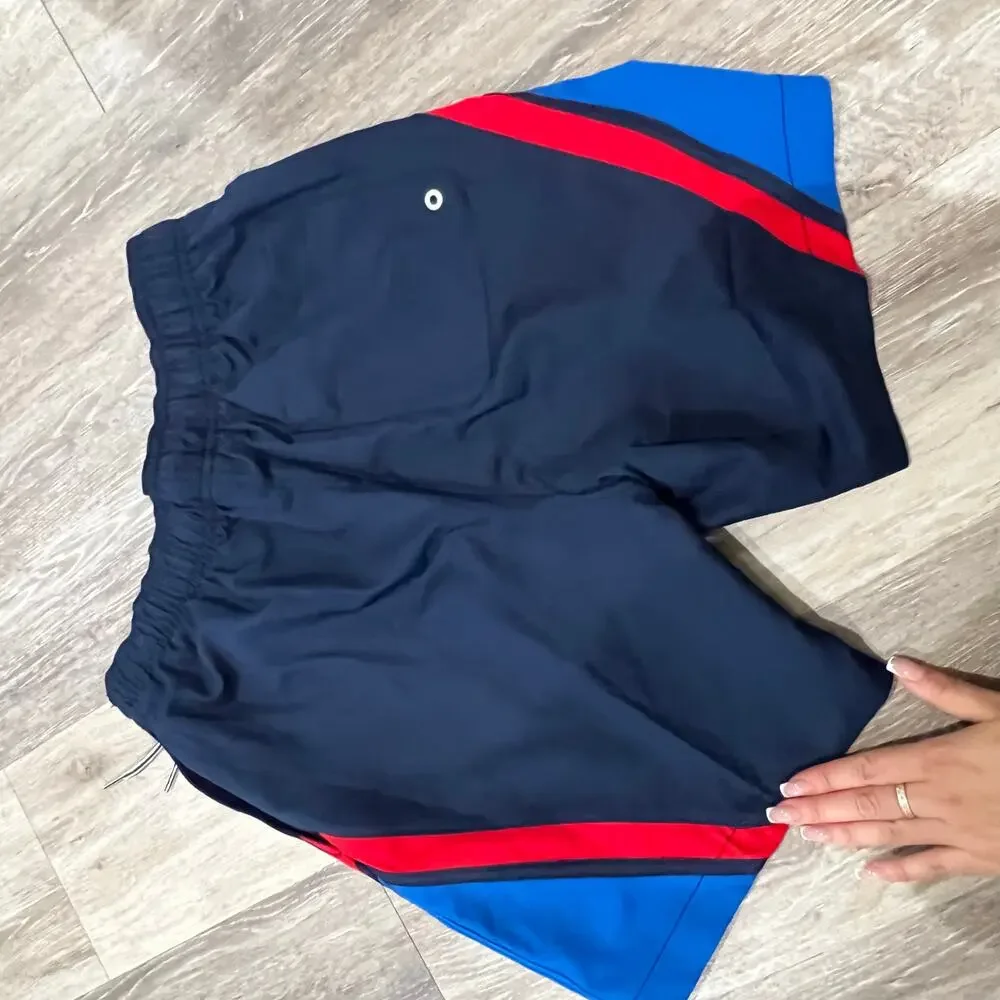Speedo Blue and Red Short Swim Trunk Size Small